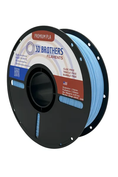 3D Brothers USA High Speed PLA Filament SKY BLUE – Made in USA | 1kg Spool | 3D Brothers USA