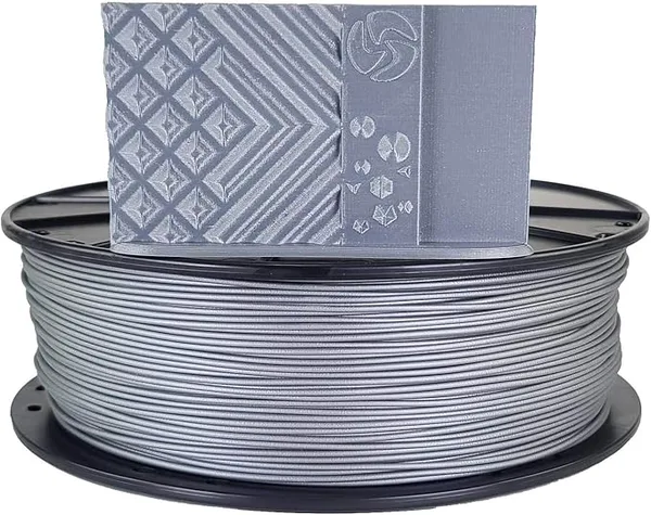 3D Fuel 3D-Fuel Standard PLA+ Filament for 3D Printing, Made in The USA, Silver