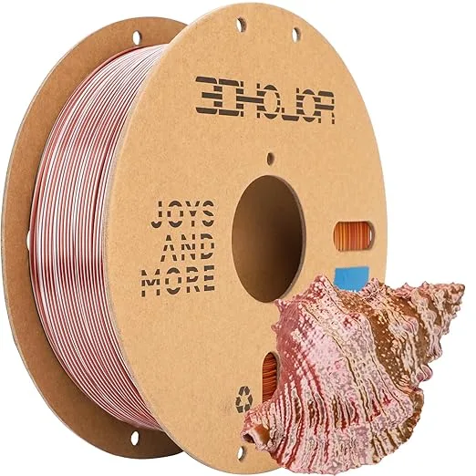 3DHojor 3DHoJor Silk PLA Filament Gold Silver Copper Triple Color PLA 3D Printer Filament 3 in 1 Coextrusion 1KG Spool(2.2lbs) 3D Printing Filament Dimensional Accuracy +/-
