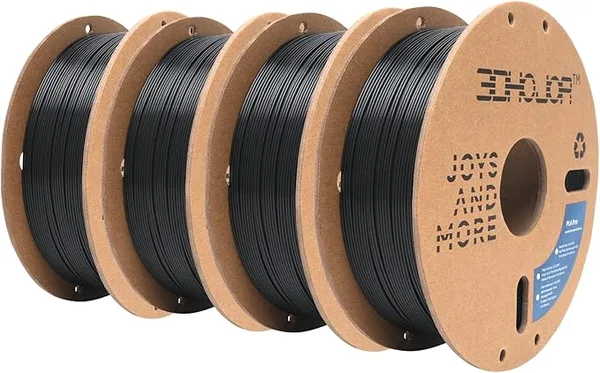 3DHojor 3DHoJor PLA Pro (PLA+) Filament 3D Printing Filament 1kg*4 Bundle Cardboard Spool Dimensional Accuracy +/--4 Pack Black