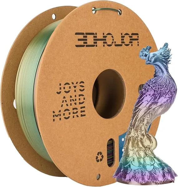 3DHojor 3DHoJor Silk PLA 3D Printer Filament Silk Shiny Fast Gradient Color Change Rainbow Multicolor PLA Filament 1kg (2.2lbs) /Spool for FDM 3D Printers-Lavender