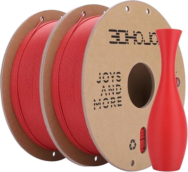 3DHojor 3DHoJor Matte PLA Filament, Upgrade 1kg*2 Bundle Cardboard Spool PLA Filament 1.75 PLA 3D Printing Filament, Print with Most 3D Printers Using 3D Filament-1kg*2 Fire Engine red