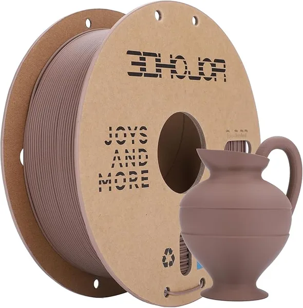 3DHojor 3DHoJor Matte PLA Filament, Upgrade 1kg Cardboard Spool PLA Filament 1.75 PLA 3D Printing Filament, Print with Most 3D Printers Using 3D Filament-Brown