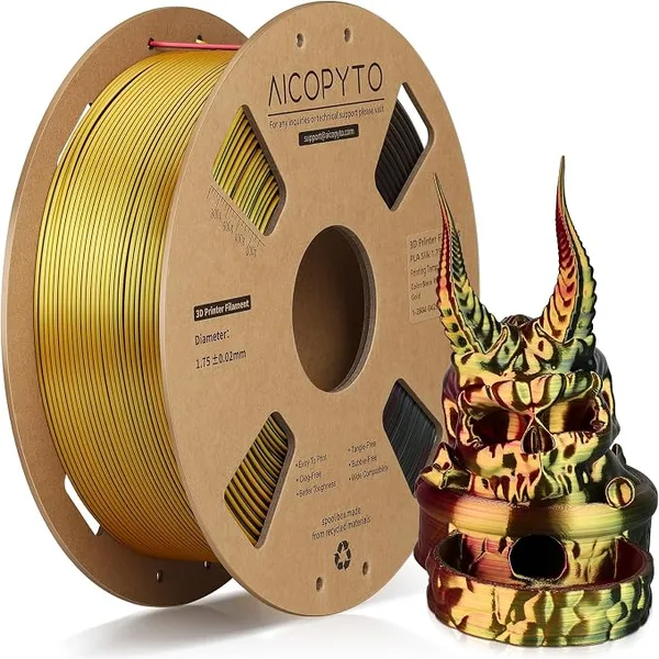AICOPYTO PLA Silk Black Red Gold