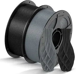 Anycubic ANYCUBIC PLA Filament Bundle, 3D Printing PLA Filament Dimensional Accuracy +/-, 1KG Spool (2.2 lbs), 2KG Texture Gray+Black