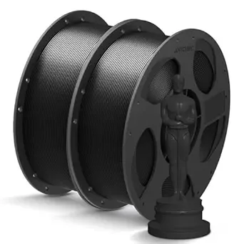 Anycubic ANYCUBIC PLA+ 3D Printer Filament Bundle, PLA Plus Dimensional Accuracy +/-, Fit Most FDM 3D Printers, 1KG Reusable Spool, 2KG Black+Black