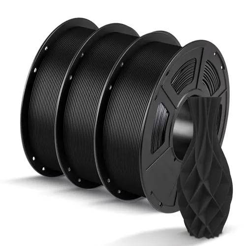 Anycubic ANYCUBIC PLA Filament Bundle 3KG, 3D Printing PLA Filament Dimensional Accuracy +/-, 1KG Spool (2.2 lbs), 3KG Black