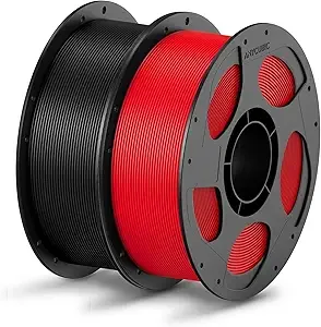 Anycubic ANYCUBIC PLA Filament Bundle, 3D Printing PLA Filament Dimensional Accuracy +/-, 1KG Reusable Spool (2.2 lbs), 2KG Black + Red