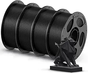 Anycubic ANYCUBIC PETG Filament Bundle, 3D Printer Filament, Dimensional Accuracy +/-, Exceptional Toughness, Print with Most FDM 3D Printers, 1KG Reusable Spool, 4KG Black