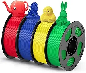 Anycubic ANYCUBIC PETG Filament Bundle, 3D Printer Filament, Dimensional Accuracy +/-, Exceptional Toughness, 1KG Reusable Spool, 4KG Red+Green+Blue+Yellow