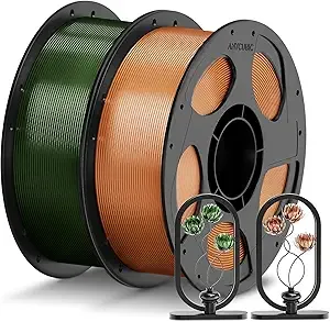 Anycubic ANYCUBIC PETG Filament Bundle, 3D Printer Filament, Dimensional Accuracy +/-, Exceptional Toughness, 1KG Reusable Spool, 2KG Translucent Brown + Translucent Olive