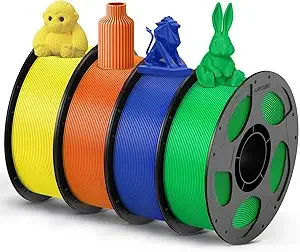 Anycubic ANYCUBIC PETG Filament Bundle, 3D Printer Filament, Dimensional Accuracy +/-, Exceptional Toughness, 1KG Reusable Spool, 4KG Blue+Green+Orange+Yellow