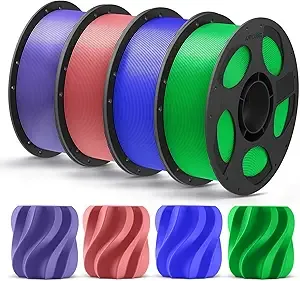 Anycubic ANYCUBIC PLA Plus (PLA+), 3D Printer Filament Bundle, High Toughness, Dimensional Accuracy +/-, 4 Pack 1KG Reusable Spool, Pink, Purple, Blue, Green