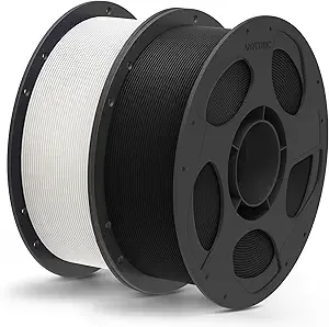 Anycubic ANYCUBIC Matte PLA Filament Bundle 2KG, 3D Printing PLA Filament Dimensional Accuracy +/-, 1KG Reusable Spool, Matte White +Black