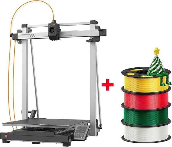 Anycubic ANYCUBIC Christmas Silk PLA Bundle 4KG + Anycubic Kobra 3 Max Multi-Color 3D Printer, Ready Box, 3D Printer Filament