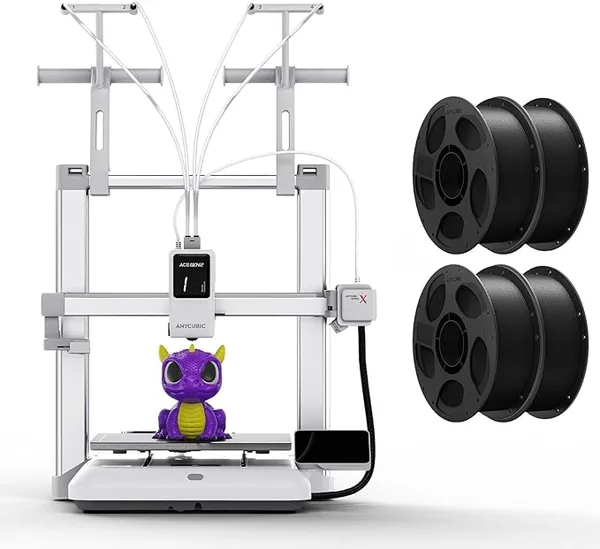 Anycubic (Bundle Anycubic Kobra X) Anycubic Kobra X 3D Printer + ANYCUBIC PLA Filament 4KG Black, Multicolor 3D Printer with ACE GEN 2 Tech