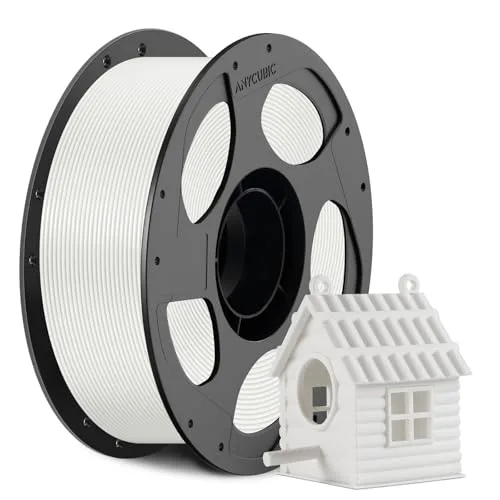 Anycubic ANYCUBIC ASA Filament, Weather & Heat Resistant, 3D Printer Filament Suitable for Printing Outdoor Functional Parts, Dimensional Accuracy +/-, 1KG Reusable Spool, Ivory