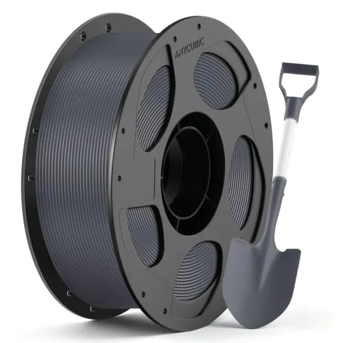 Anycubic ANYCUBIC ABS Filament, High Strength and Toughness, 3D Printer Filament Dimensional Accuracy +/-, 1KG Reusable Spool (2.2 lbs), Texture Grey