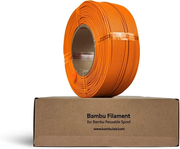 Bambu Lab Bambu Lab PLA Filament Matte 3D Printer Filament PLA 1kg High Tenacity Eco Friendly - Orange (10300) - Refill