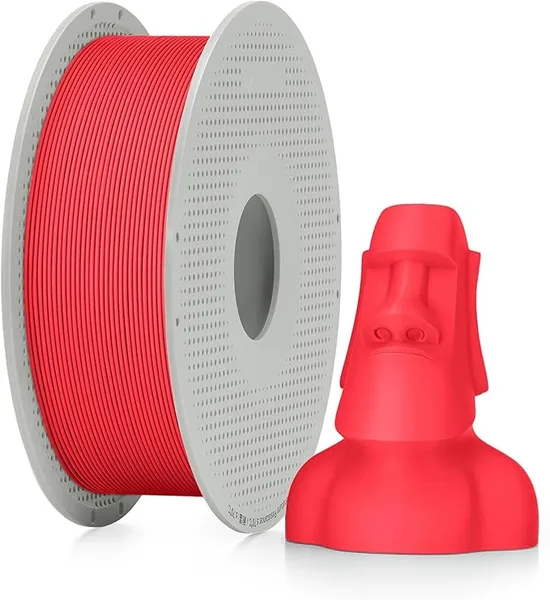 Bambu Lab Bambu Lab PLA Matte Filament 1kg Spool - PLA 3D Printer Filament, Smooth Finish, Low Warp, Easy to Print, Compatible with Bambu Lab & Most FDM 3D Printers - Matte Scarlet Red (11200) - Spool