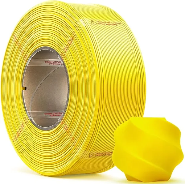 Bambu Lab PLA Basic, Pre-Dried Refill Filament 1kg (2.2lbs) for Reusable Spools Spool-Less 3D Printing Filament, Compatible with Bambu Lab 3D Printers – Yellow