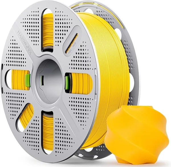 Bambu Lab PLA Basic, Pre-Dried Filament with Quick-Swap Reusable Spool 1kg (2.2lbs) 3D Printing Filament Dark Yellow, Compatible with Bambu Lab 3D Printers – Sunflower Yellow