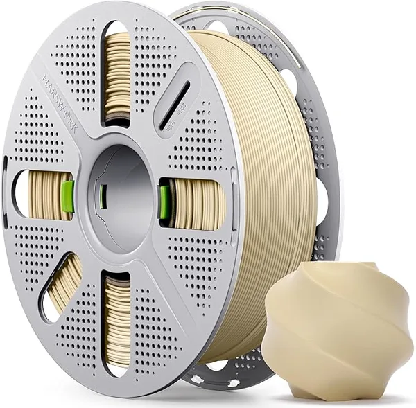 Bambu Lab Matte PLA Filament with Quick-Swap Reusable Spool 1kg (2.2lbs) 3D Printing Filament, Compatible with Bambu Lab 3D Printers - Desert Tan