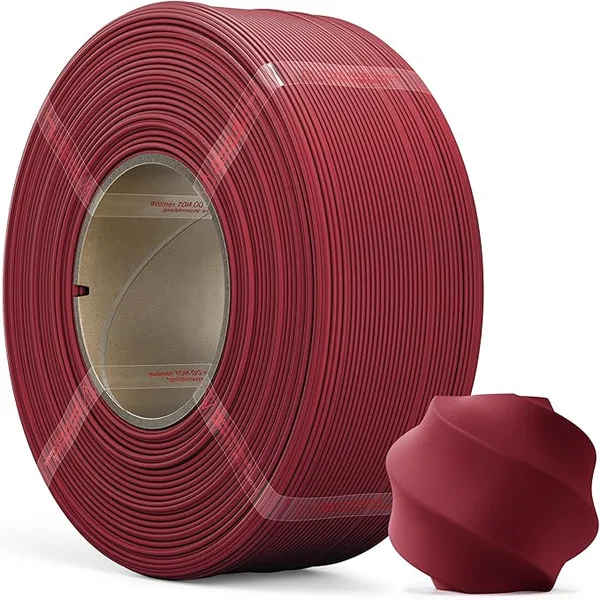 Bambu Lab Burgundy Matte PLA Refill Filament 1kg (2.2lbs) for Reusable Spools Spool-Less 3D Printing Filament, Compatible with Bambu Lab 3D Printers