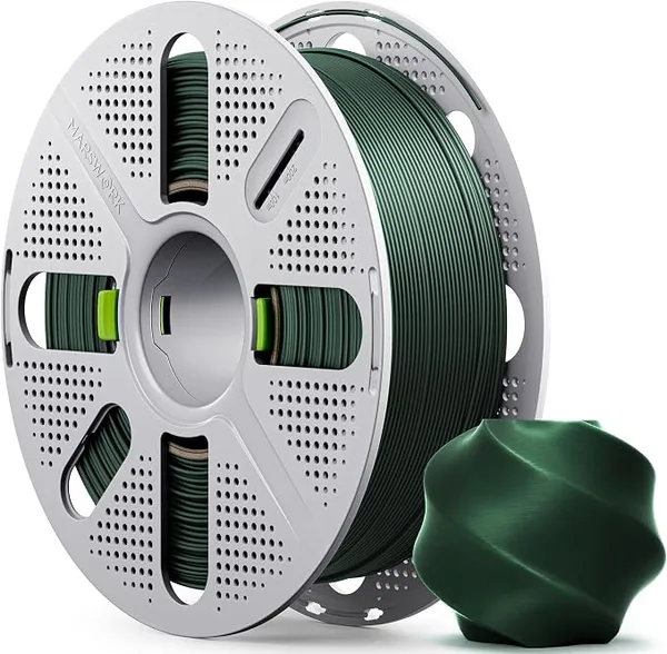 Bambu Lab PLA Basic, Pre-Dried Filament with Quick-Swap Reusable Spool 1kg (2.2lbs) 3D Printing Filament, Compatible with Bambu Lab 3D Printers – Forest Green