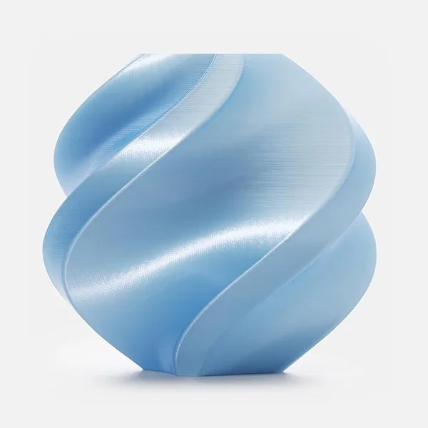 Bambu Lab Bambu Lab PLA Silk+ Filament 1kg Spool - PLA 3D Printer Filament, Smooth Finish, Low Warp, Easy to Print, Compatible with Bambu Lab & Most FDM 3D Printers - Baby Blue (13603) - Spool