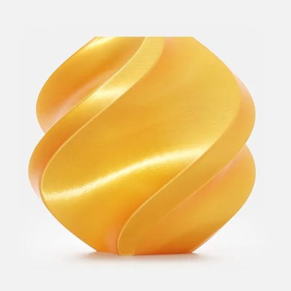 Bambu Lab Bambu Lab PLA Silk+ Filament 1kg Spool - PLA 3D Printer Filament, Smooth Finish, Low Warp, Easy to Print, Compatible with Bambu Lab & Most FDM 3D Printers - Gold (13405) - Spool