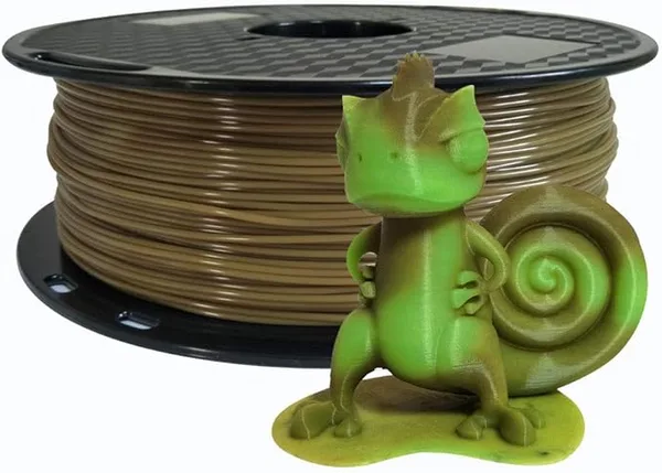 CC3D CC3D 31℃ Temperature Color Change PLA Filament Brown to Green 1KG 3D Printer Filament Color Changing PLA 2.2lbs FDM 3D Printing Material Changing with Temperature