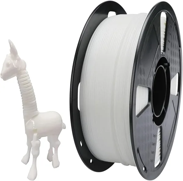 CC3D CC3D 72D Flexible Hard White TPU Filament 1KG 3D Printer Filament High Hardness High Toughness TPU Filament White FDM Printer Tough 3D Printing Material Comparable to Nylon Filament