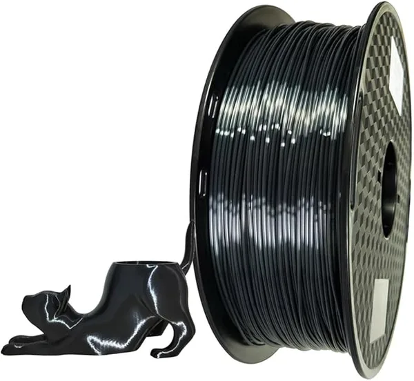 CC3D CC3D Silky TPU Filament Black 1KG 3D Printing Materials FDM 3D Printer 57D TPU Harder Than 98A Silk Filament