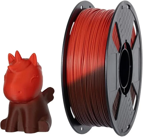 CC3D CC3D 31℃ Temperature Color Changing PLA Filament Chocolate to Red 1KG 3D Printer Filament FDM 3D Printing Materials Color Change Filament PLA Chocolate to Red