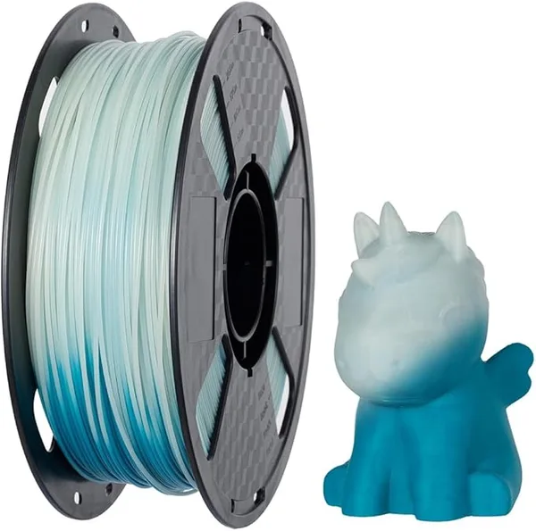 CC3D CC3D Temperature Shift Color Changing PLA Filament 1KG 3D Printer Filament Color Changes 3D Printing Materials PLA Peacock Green to White