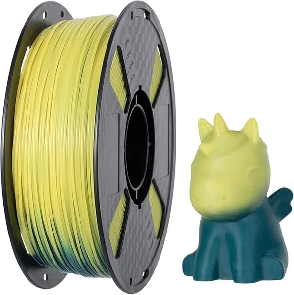 CC3D CC3D Temperature Color Changing PLA Filament 1KG 3D Printer Filament Cyan to Light Yellow
