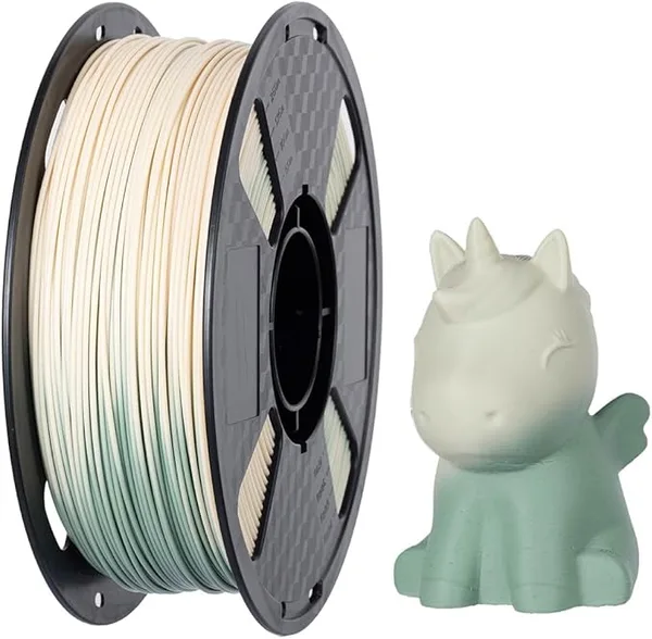 CC3D CC3D Temperature Color Changing PLA Filament 1KG 3D Printer Filament 3D Printing Materials Color Change with Temperature PLA Gray Green to Beige