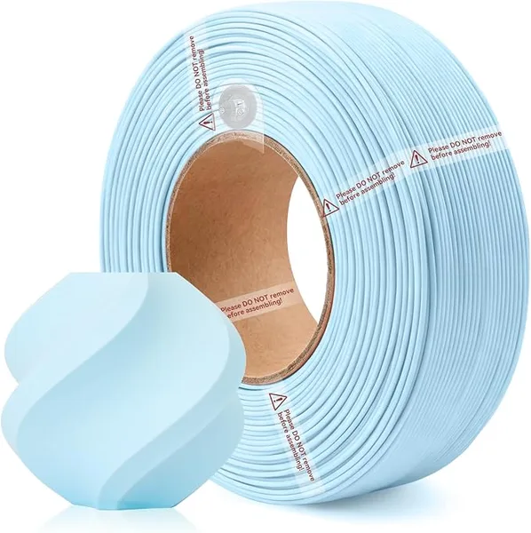 CCTree Bamboo Original PLA Pure Refill Filament, Baby Blue 17600 | Without spool, Food contact grade matte surface, with RFID for Bambu Lab A/X/P/H 3D Printer series, AMS, 1 KG +/-