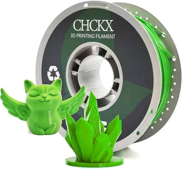 CHCKX CHCKX PETG 3D Printer Filament, Dimensional Accuracy +/-, 1kg Spool(2.2lbs) Fit for Most 3D Printers,Green