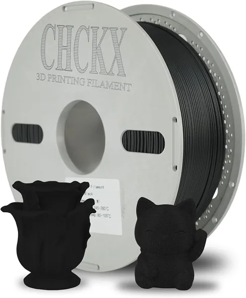 CHCKX CHCKX Carbon Fiber PETG Filament Black 1KG PETG-CF 3D Printer Filament High Strength & Rigidity Abrasion Resistance for Functional Parts Fits for Most FDM 3D Printers