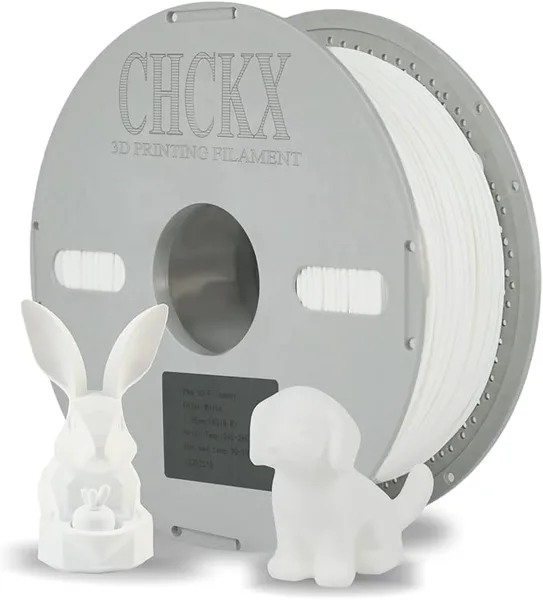 CHCKX CHCKX Nylon Filament PA6 Nylon 6+66 3D Printer Filament Polyamide (PA) 1kg Spool (2.2lbs) Dimensional Accuracy +/-, Fit Most FDM Printer (White)
