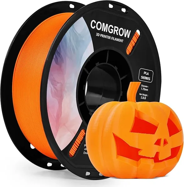 Comgrow Comgrow PLA 3D Printer Filament, 3D Printer PLA Filament, Dimensional Accuracy +/-, 1KG Spool PLA Orange