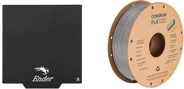 Comgrow Comgrow Creality Original Ultra Removable Magnetic 3D Printer Build Surface and PLA 3D Printer Filament Grey