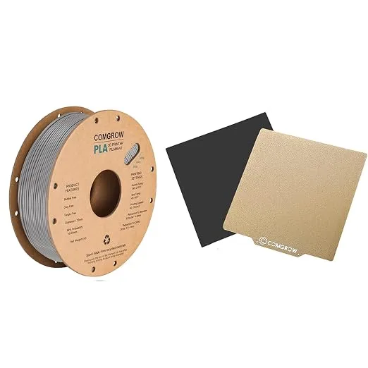 Comgrow Comgrow PLA 3D Printer Filament Grey and PEI Magnetic Frosted Surface Heated Bed 235x235mm