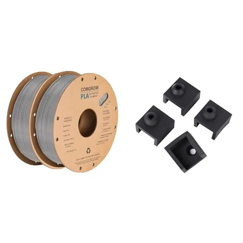 Comgrow Comgrow PLA 3D Printer Filament Grey and Grey and 4PCS Official Creality 3D Printer Hotend Silicone Sock