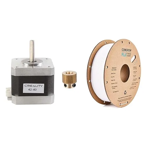 Comgrow Comgrow Creality 42-40 Stepper Motor and PLA 3D Printer Filament White