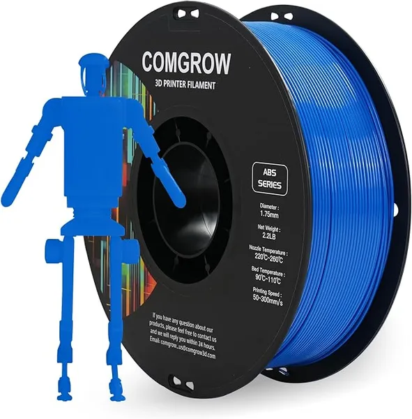 Comgrow Comgrow ABS 3D Printer Filament, Heat Resistant 3D Printing Filament, Strong and Durable, Dimensional Accuracy +/- Blue