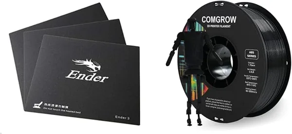 Comgrow Comgrow 3PCS Creality Original Heat Bed Platform Sticker Sheet and ABS 3D Printer Filament