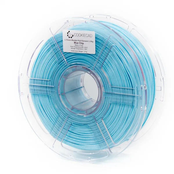 Cookiecad Blue Chip Marble PLA Filament, 12 x 1kg